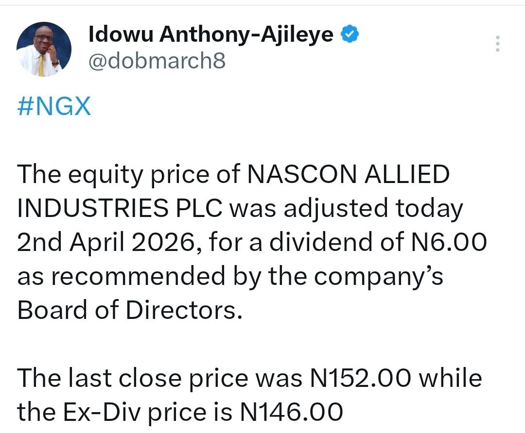 https://x.com/i/status/2039633111982494136
#NGX #LekeeLekee @lekeelekee