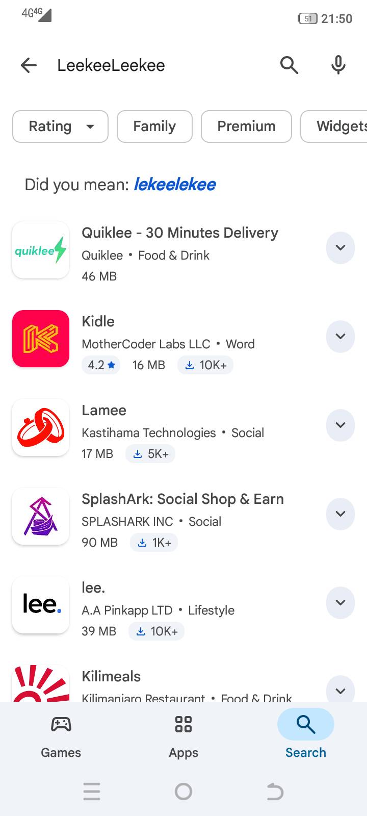 Me watching others downloading LeekeeLeekee while playstore's showing me this @lekeelekee