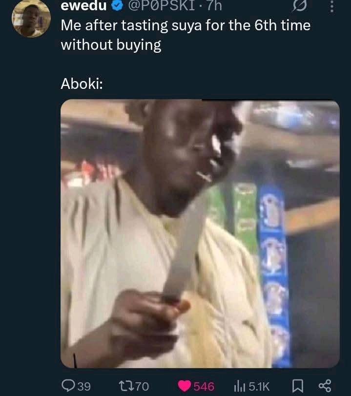 Aboki go first use one eye look you😂😂