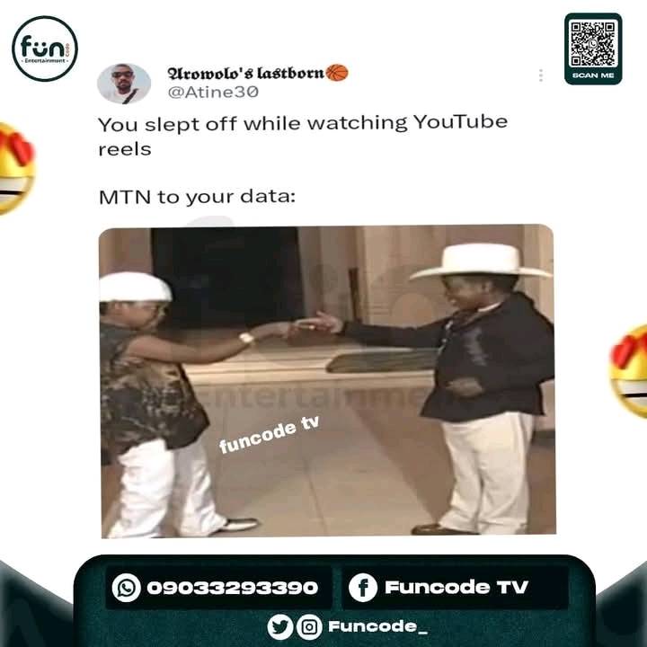 You go just wake up see
"You have no active data left" 😭