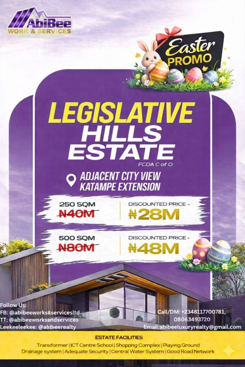 Easter is really near and we have something really special for you. Get 250SQM for N28M AND 500SQM a...