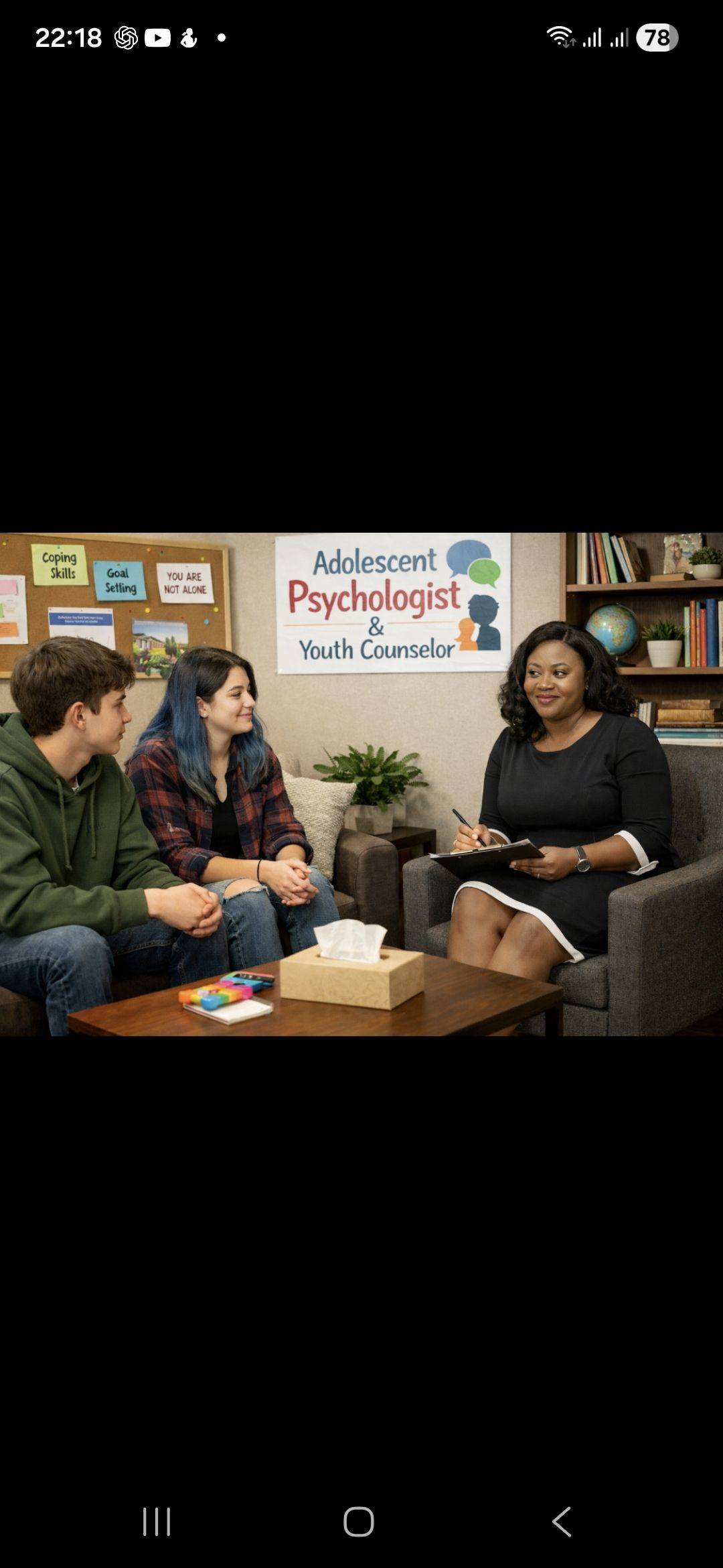 I am a counselling psychologist who works with adolescents, youths, and young adults as they navigat...