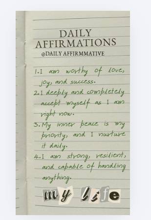 Daily affirmations โจ
Train your mind. Stay positive.
New posts every day ๐
Say this to yourself. "...