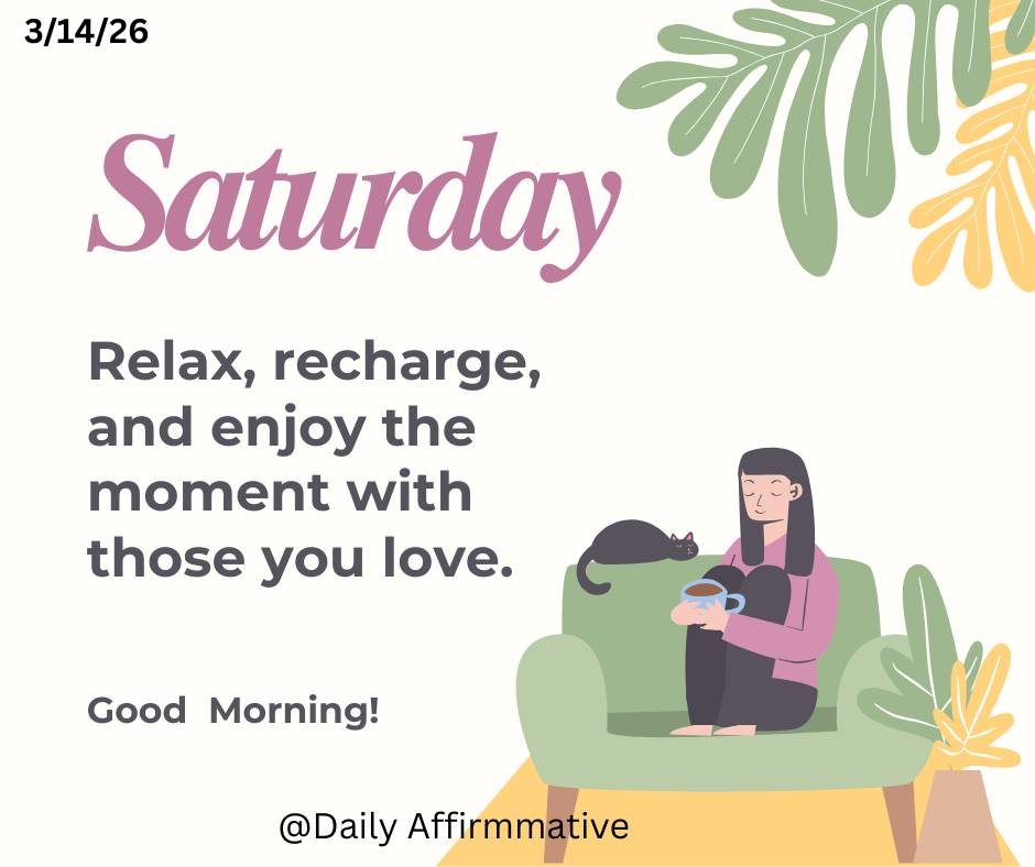 Saturday reminder ๐ฟ
Take a moment today to slow down.
Relax your mind.
Recharge your energy.
And...