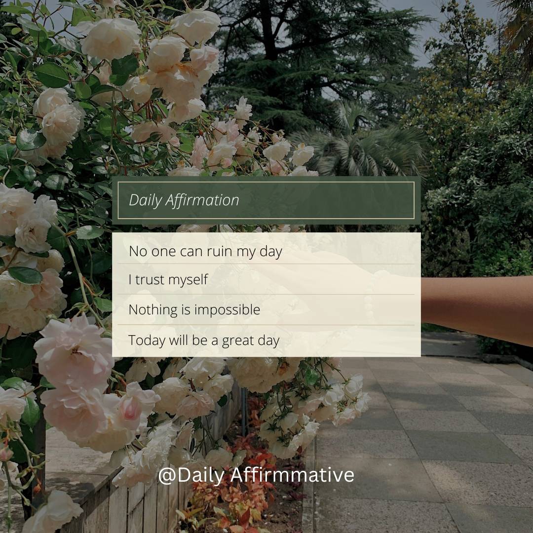 Say this to yourself-
"No one can ruin my day.
I am in control of my energy and my mindset.
I trus...