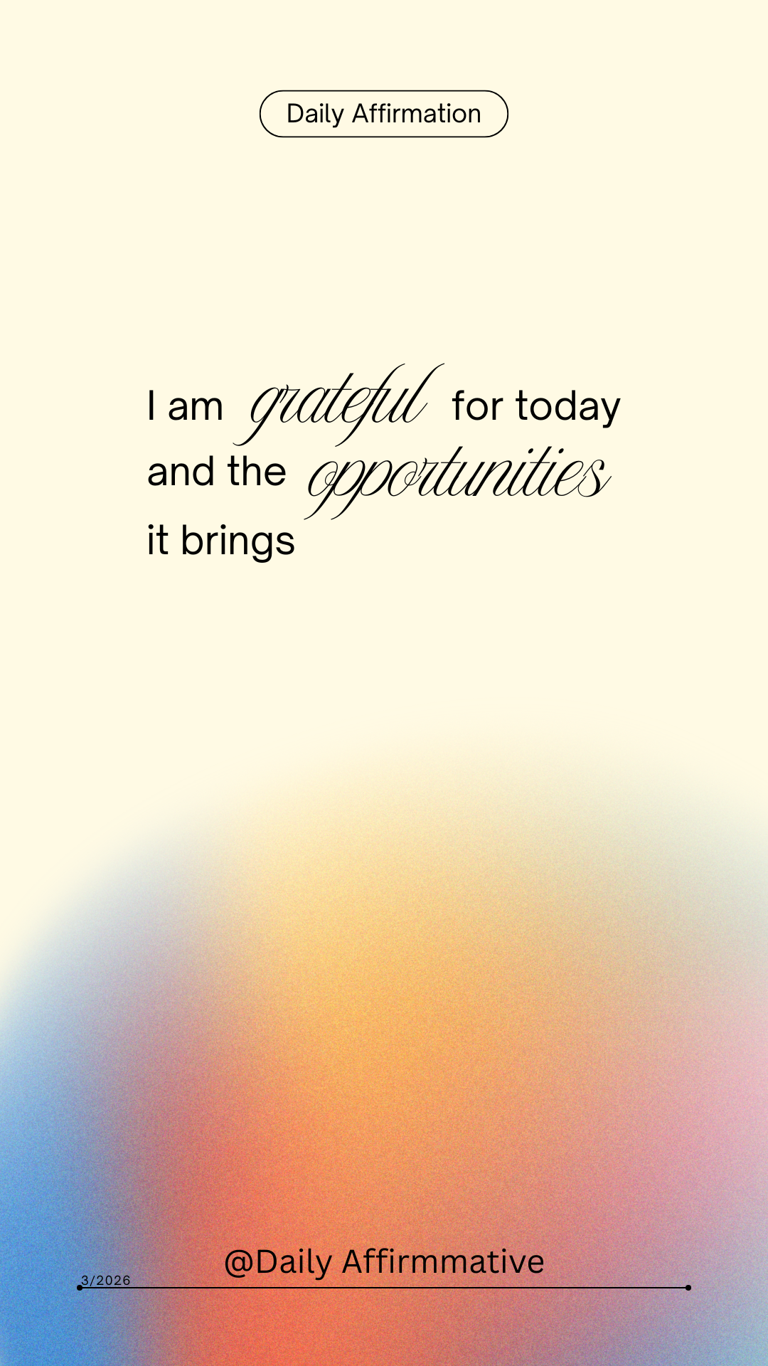 Say this to yourself today-"I am grateful for today and the opportunities it brings.
A new day mean...