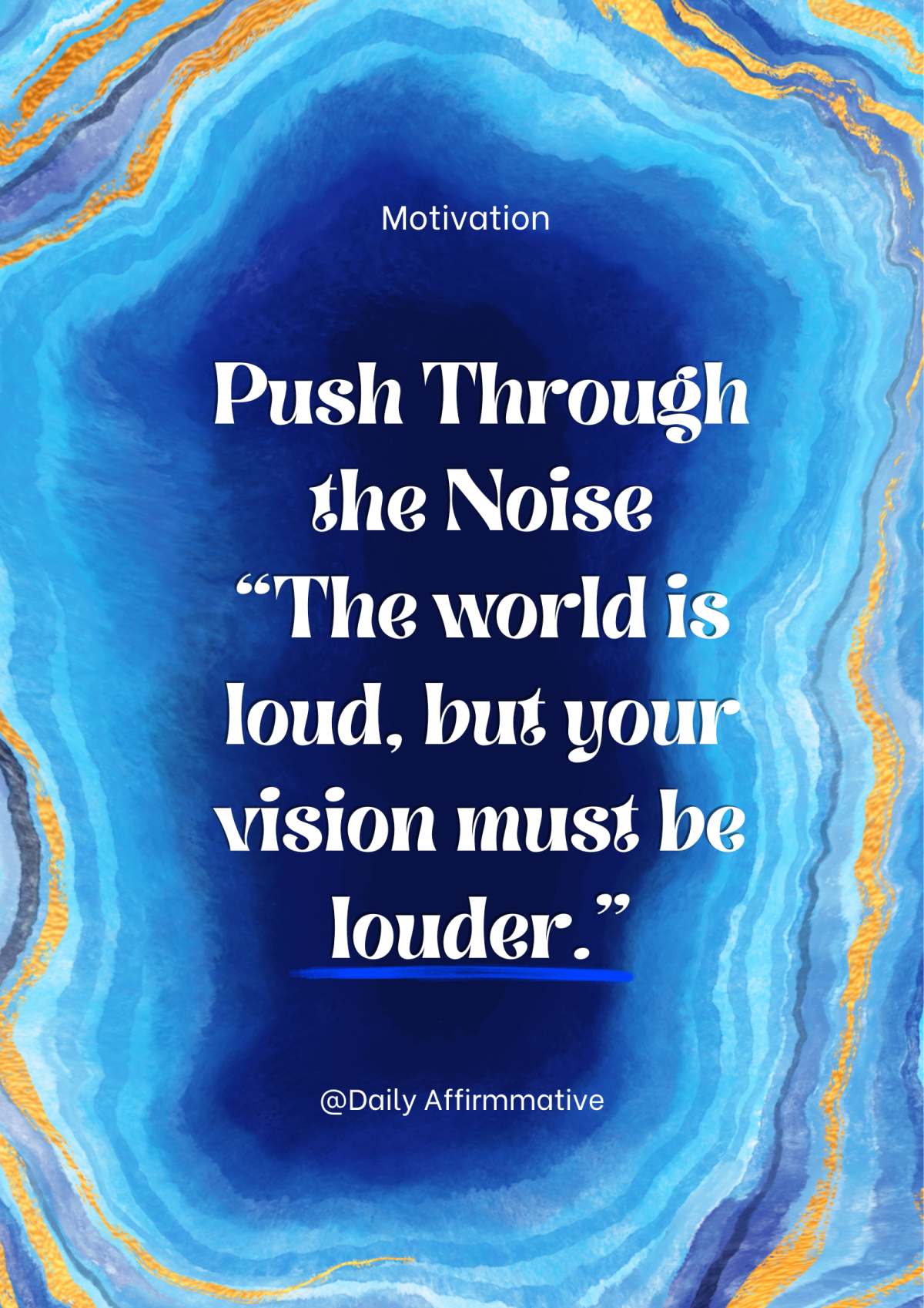**Push Through the Noise**
“The world is loud, but your vision must be louder.”
Every day, you are...