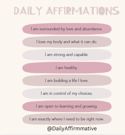 Say this to yourself, "I am surrounded by love and abundance.
Good things flow into my life effortle...