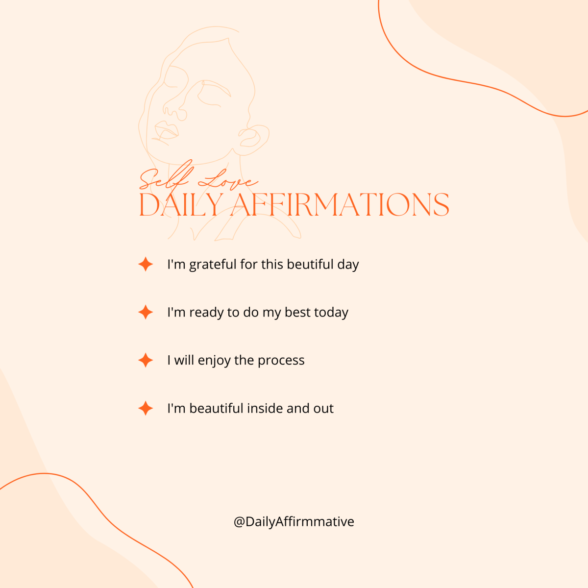 Say this to yourself:
"I am grateful for this beautiful day.
A new day, a fresh start, another chanc...