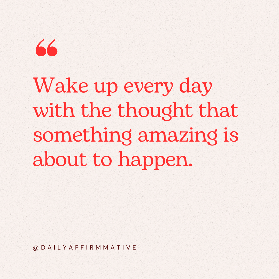Start Your Day with Expectation π
Wake up every day with the thought that something amazing is abo...