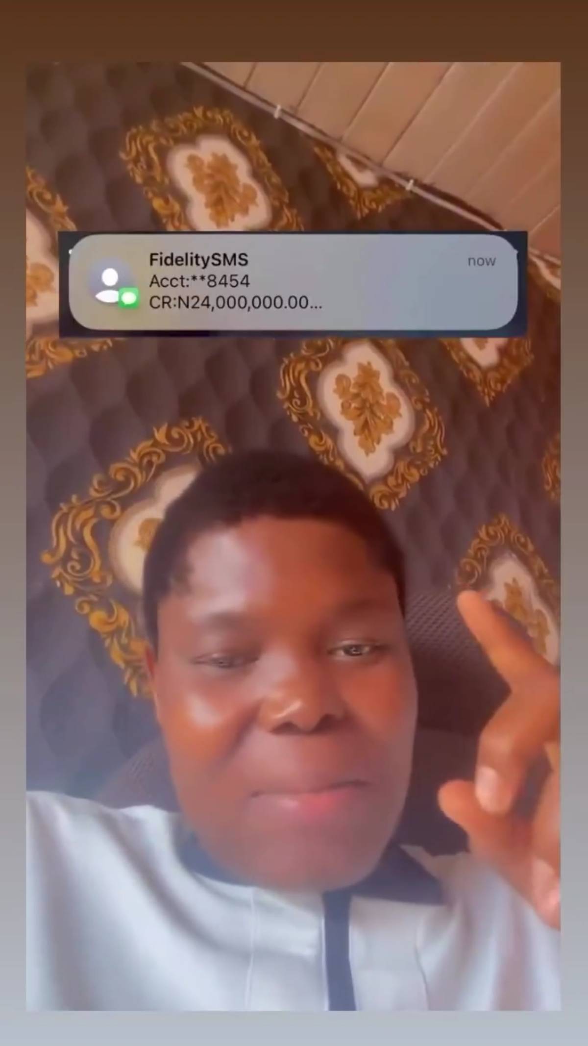 "I was with my phone when an alert of N24 million came in. I don't know if it’s a Valentine's Day gi...