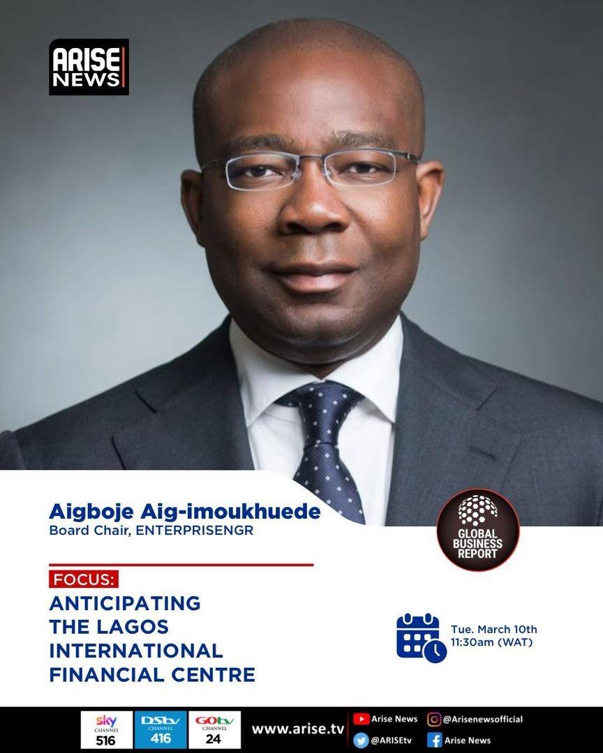 We discuss the Lagos International Financial Centre at 11:30am Tuesday! Tune in!