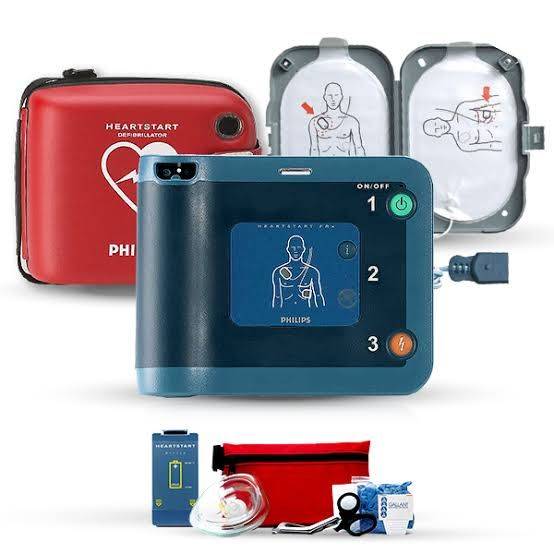 An AED (Automated External Defibrillator) is a lifesaving device used to restore a normal heartbeat...