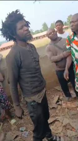 JUST IN: A suspected kidnapper allegedly disguised as a mad person has been apprehended by residents...