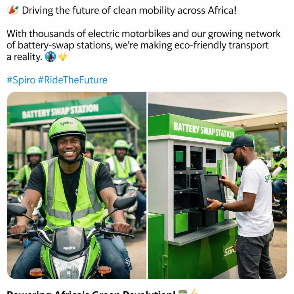 Africa is not waiting for the future, we’re building it. ⚡🌍
With thousands of electric bikes on th...