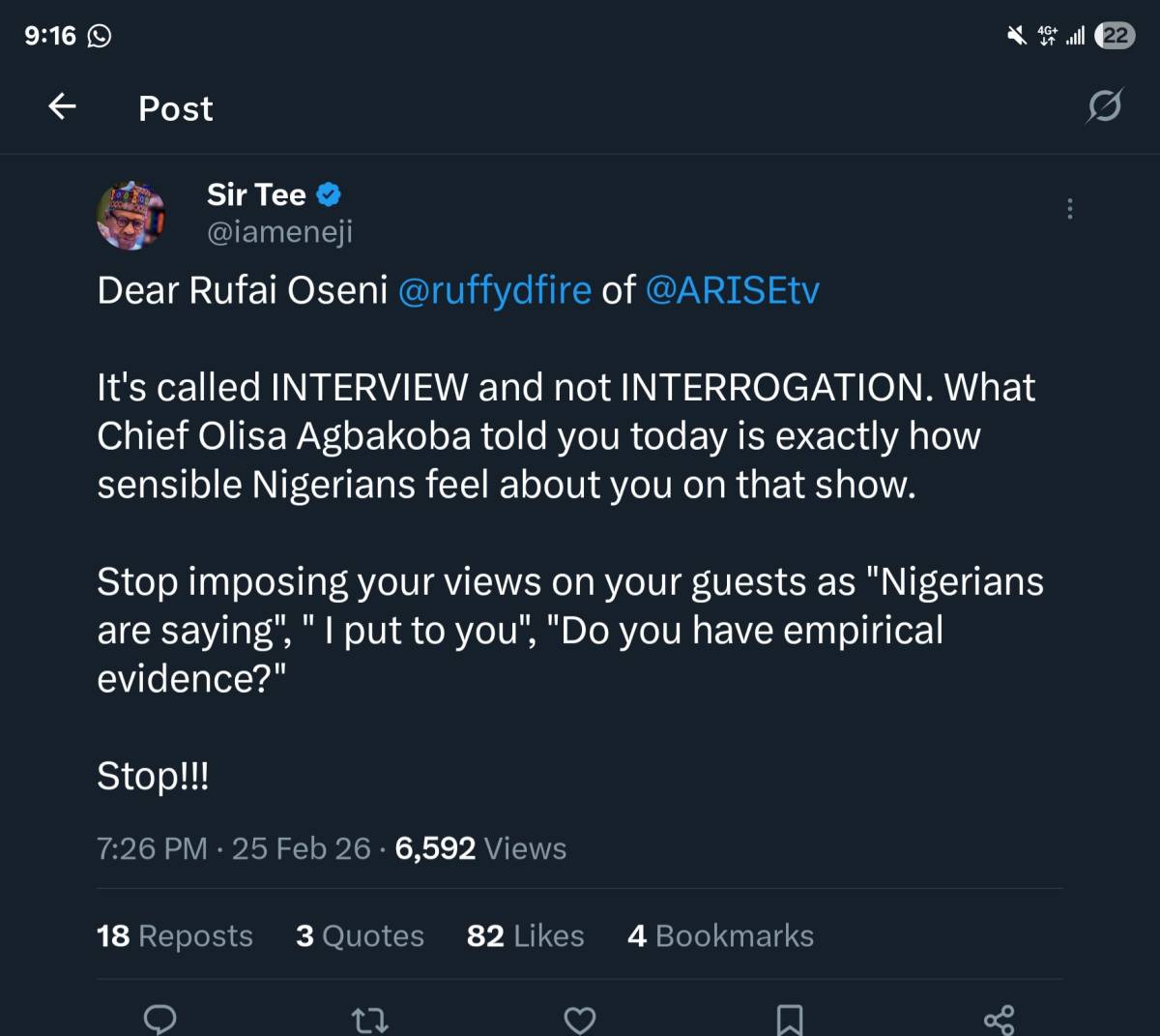 Still Rufai Oseni!