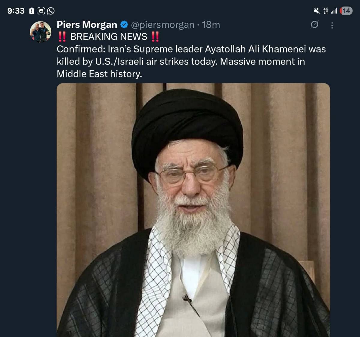 Piers Morgan has confirmed it.
