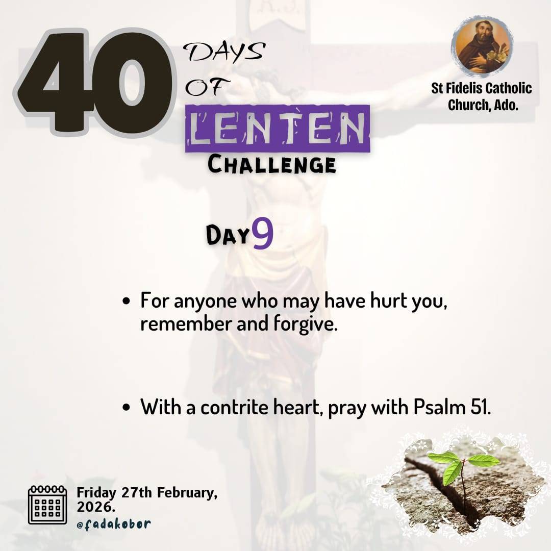 Day 9: - "To forgive is the highest, most beautiful form of love. In return, you will receive untold...