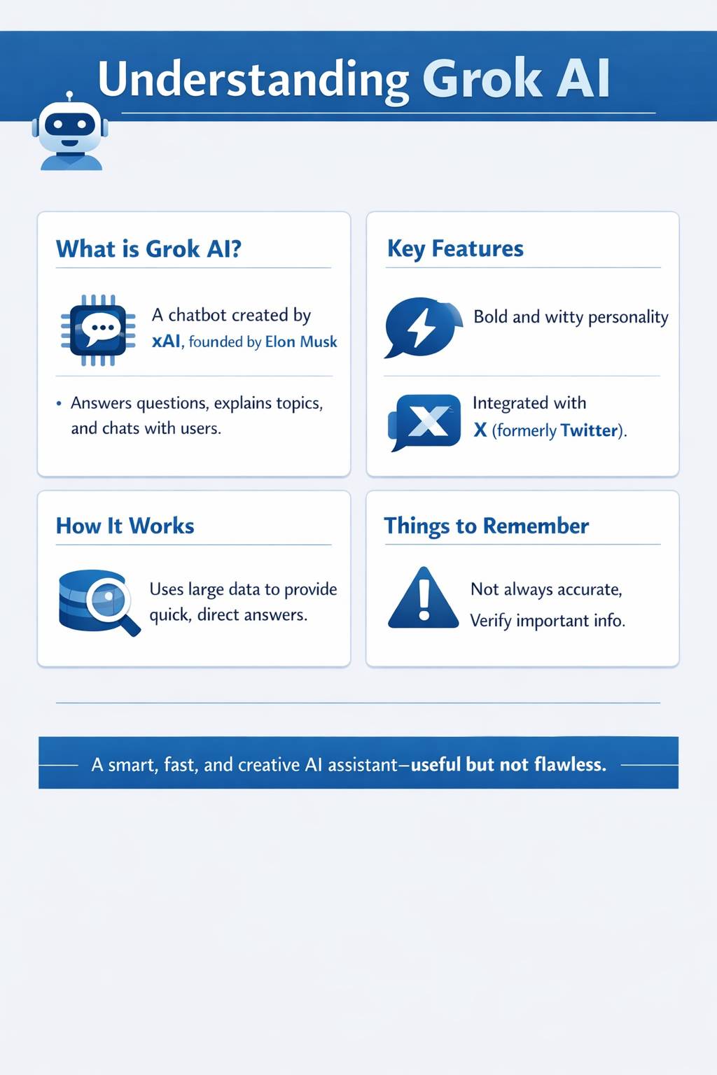 Understanding Grok Ai.
Grok AI is a chatbot created by xAI, founded by Elon Musk. It works like a sm...