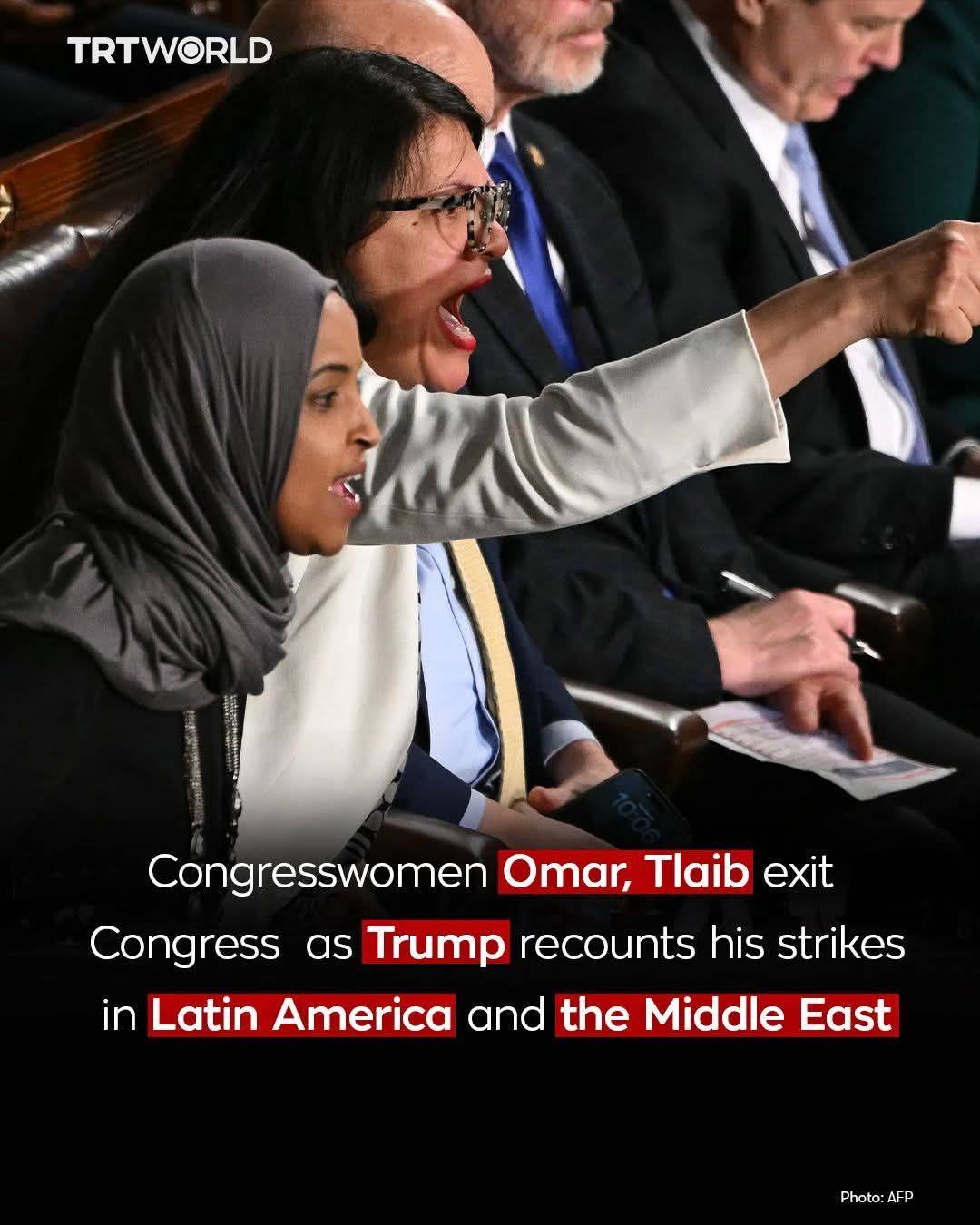 Congresswomen Ilhan Omar and Rashida Tlaib, the first two Muslim women ever elected to Congress, exi...
