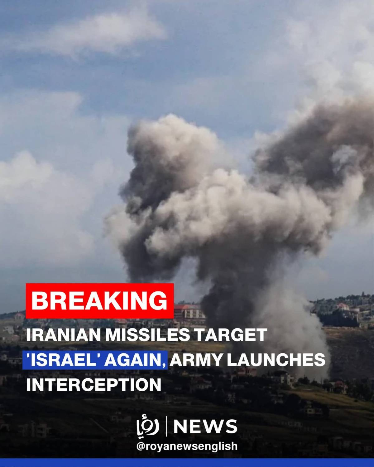 The Israeli military reported that missiles were launched from Iran toward Israel a short time ago,...