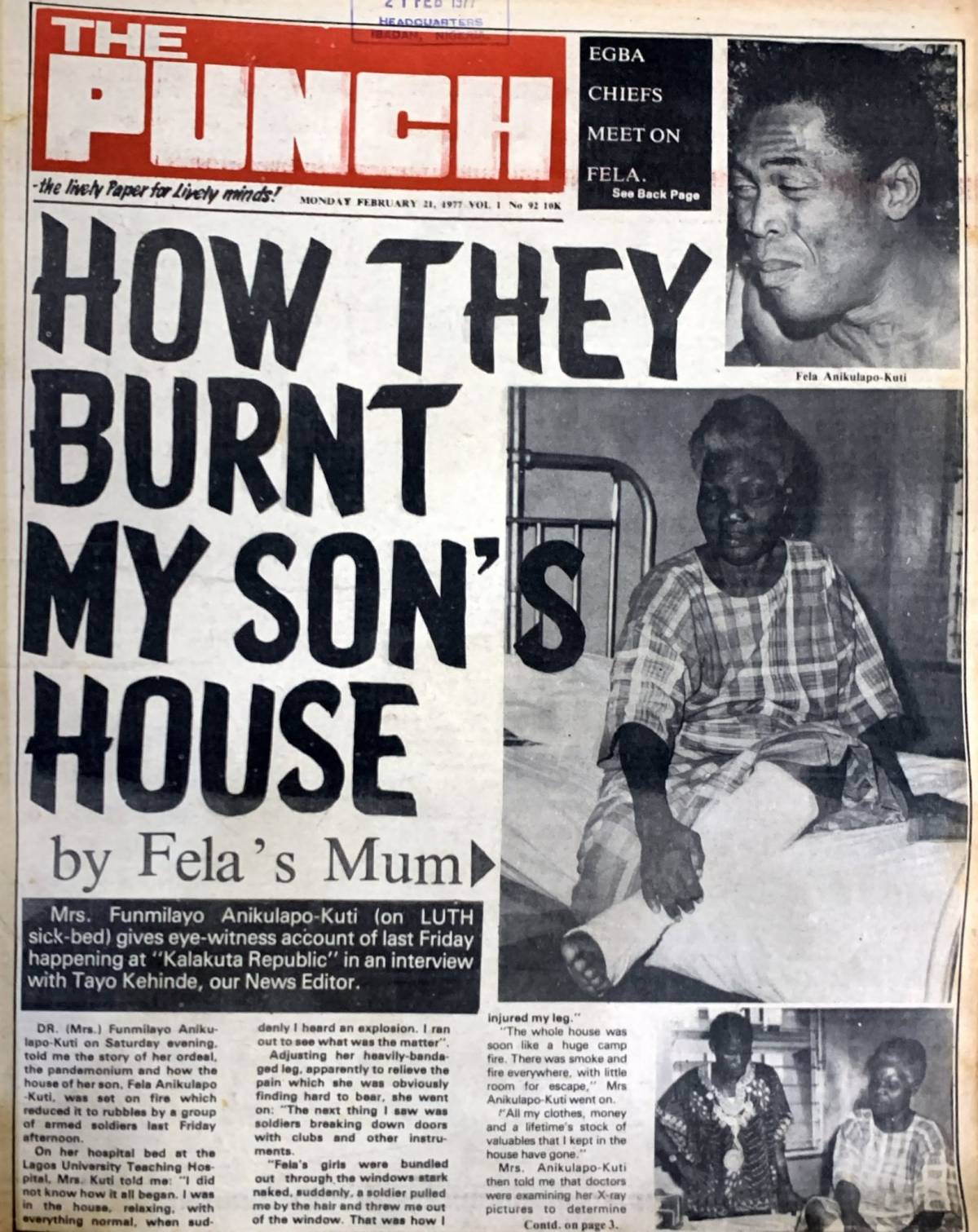 Yesterday made it 49 years ago when hundreds of Nigerian soldiers invaded Fela Anikulapo-Kuti’s Kala...