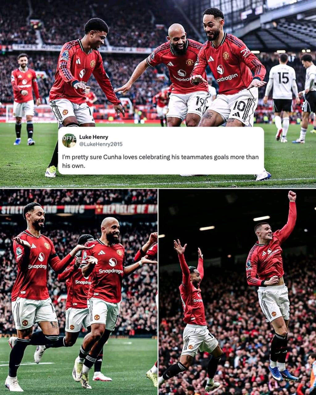 Matheus Cunha loves celebrating with his teammates 🤝