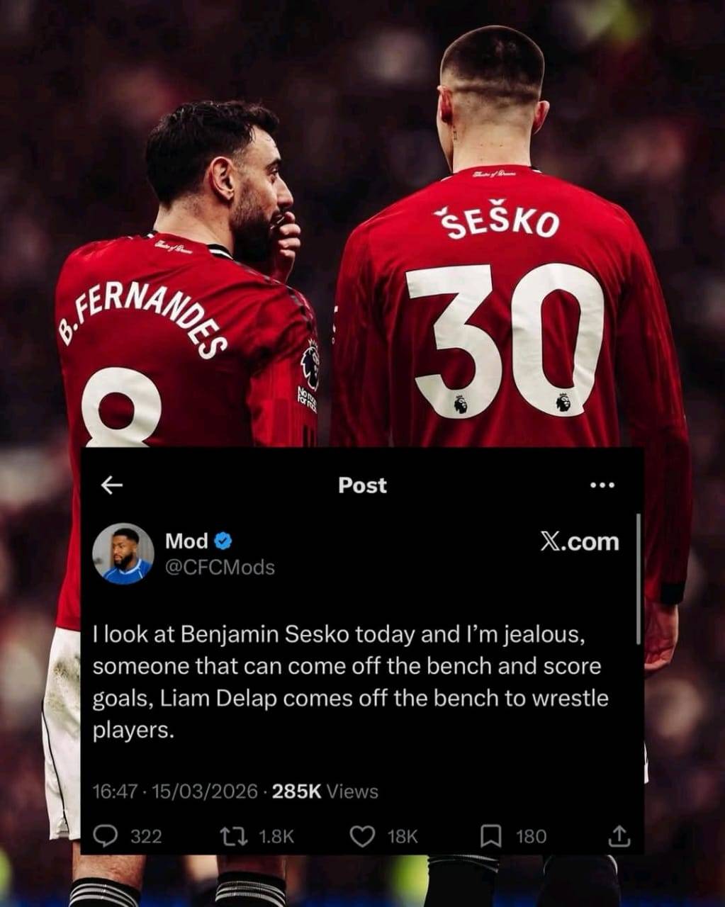Chelsea fan dey praise Sesko and drag hin own player Delap. ๐ญ๐ญ๐ญ
#logoupdates