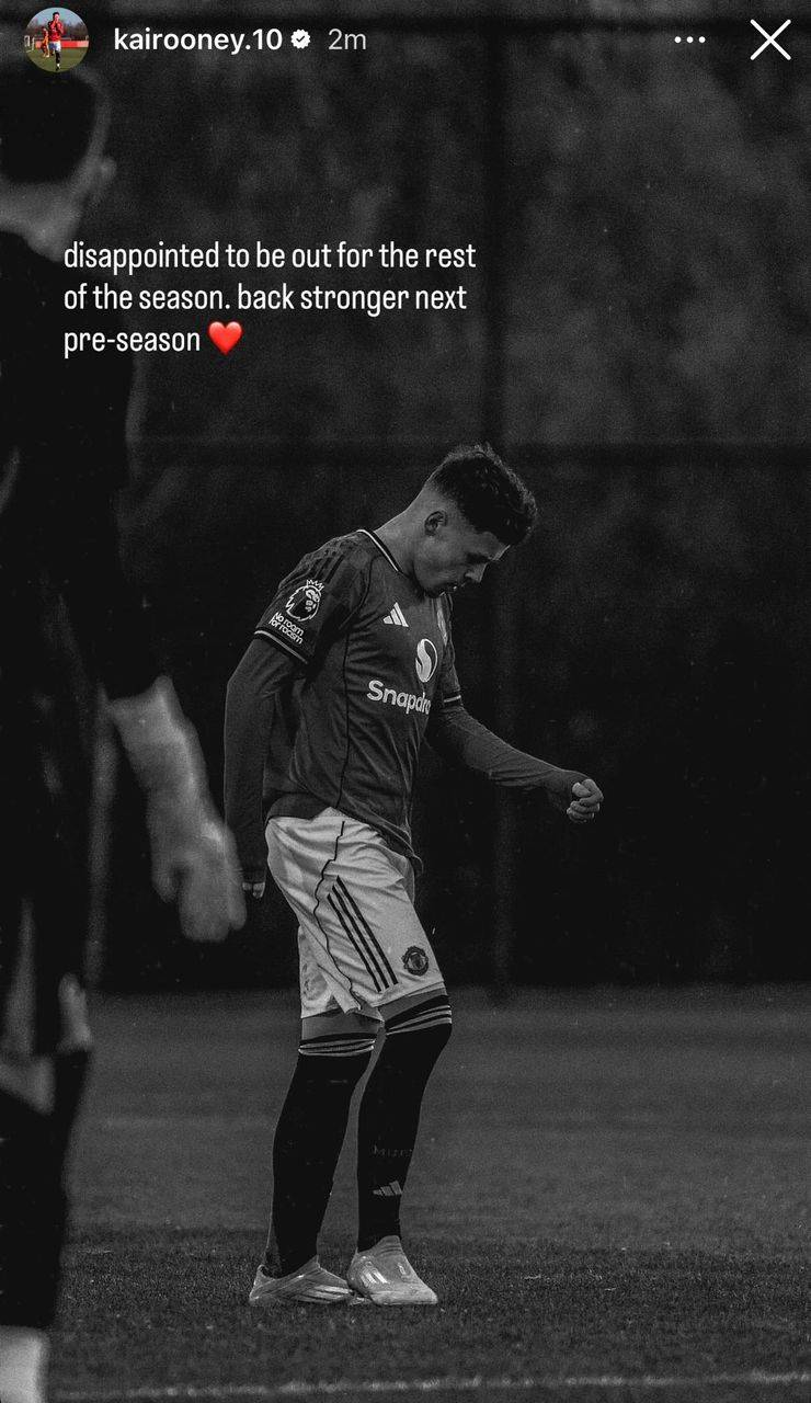 ๐จ๐ธ Kai Rooney has announced via Instagram that he'll miss the rest of the season due to injury.
Q...