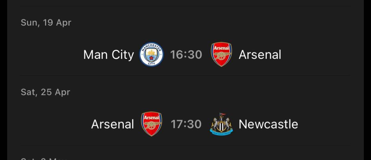 Arsenal's next 2 epl games. #logoupdates