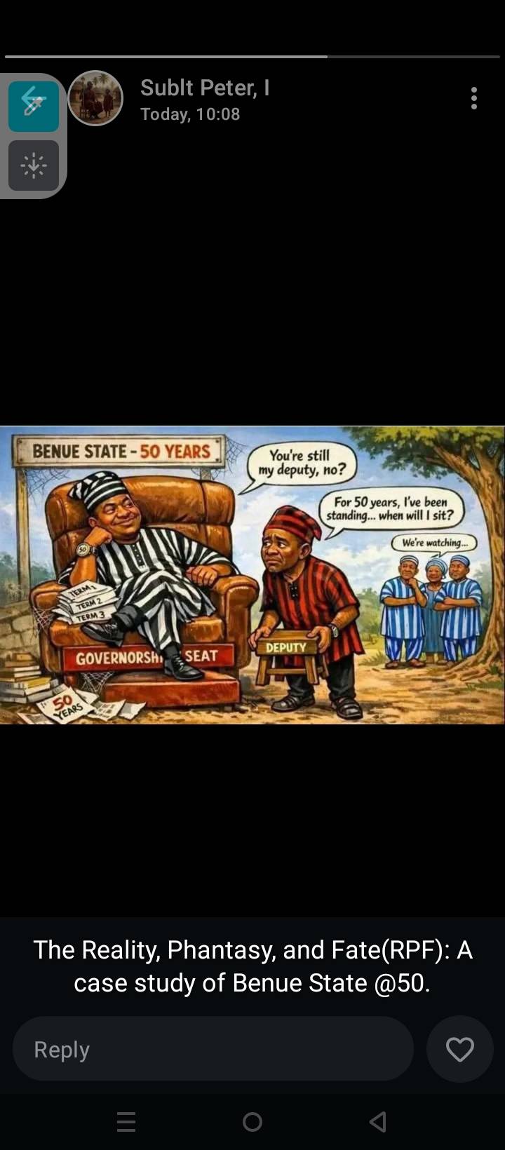 The politics of my state... The sad story of the Idoma people of Benue state.
They've never been go...