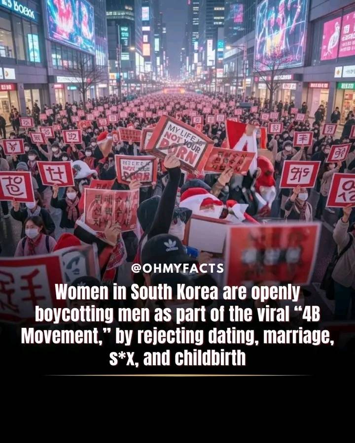A growing number of women in South Korea are joining the “4B movement,” a feminist campaign that rej...