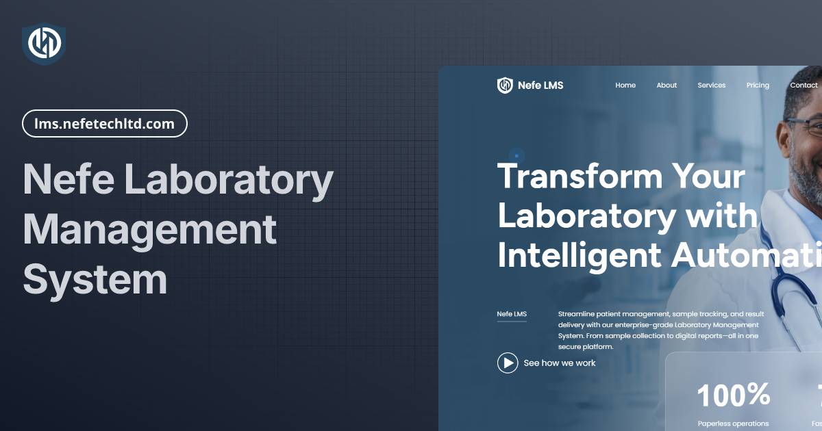 Nefe LMS helps laboratories eliminate paperwork, track samples accurately, and release results secur...