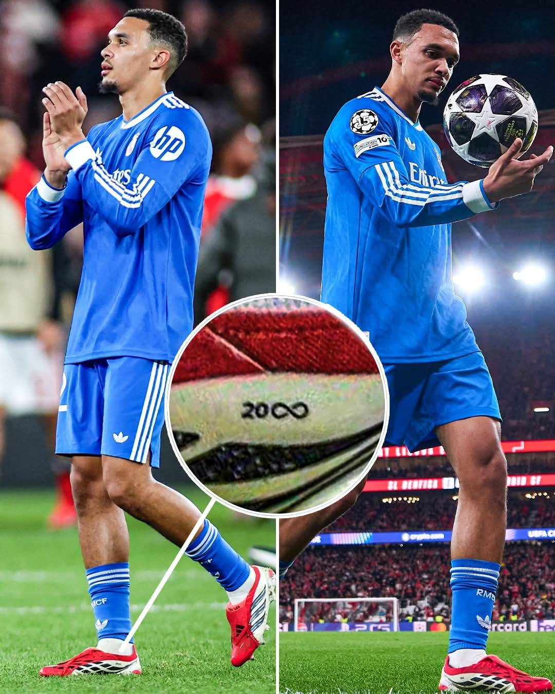 Trent Alexander-Arnold with a message to his late teammate Diogo Jota on his cleats 👟❤️ 
 
YNWA ❤️