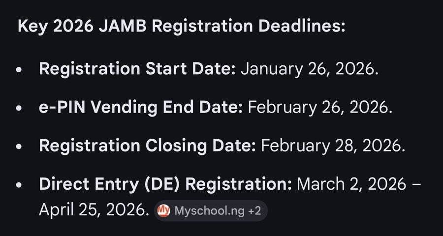 JAMB registration closes next week. Interested Jambites already completed their registrations.