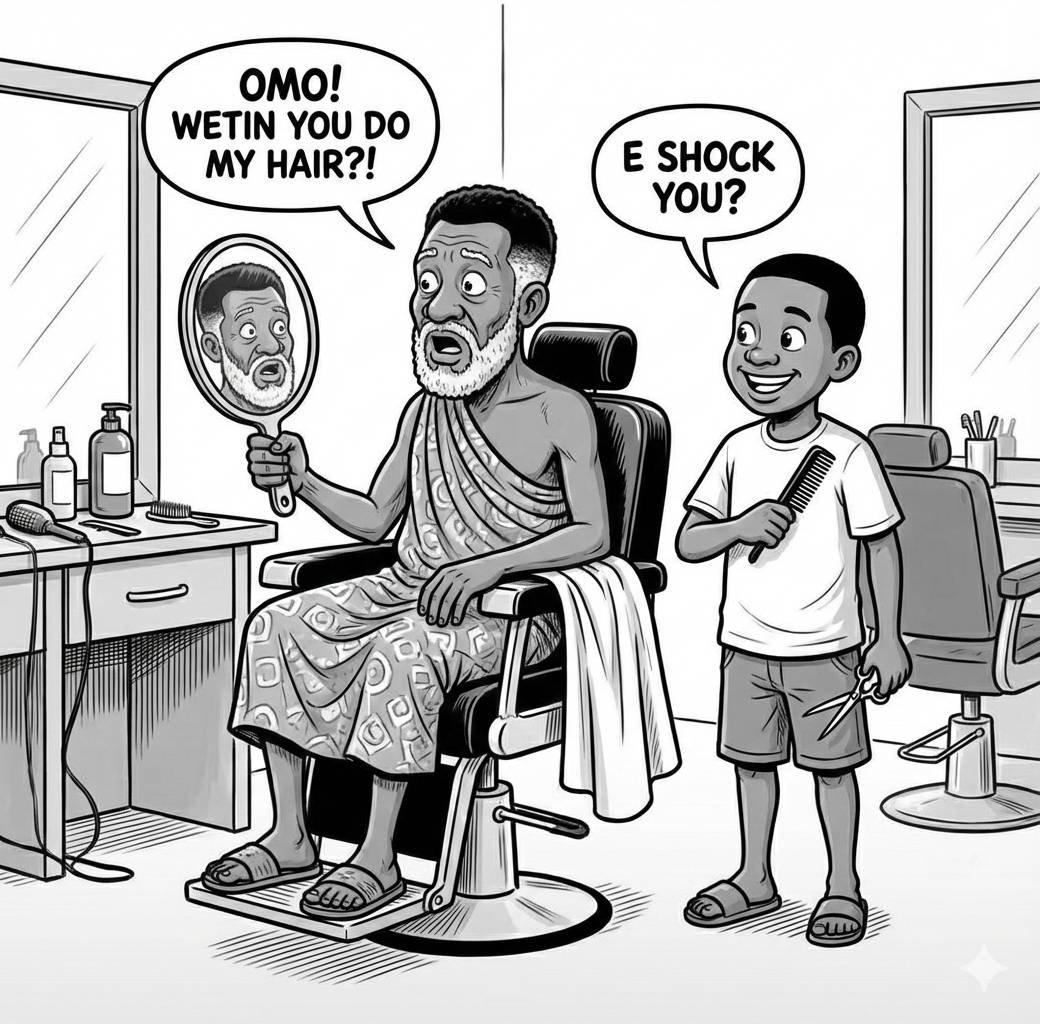 Papa go soon disown me after this haircut! ๐ Omo, the transformation too loud! ๐ ๐๐