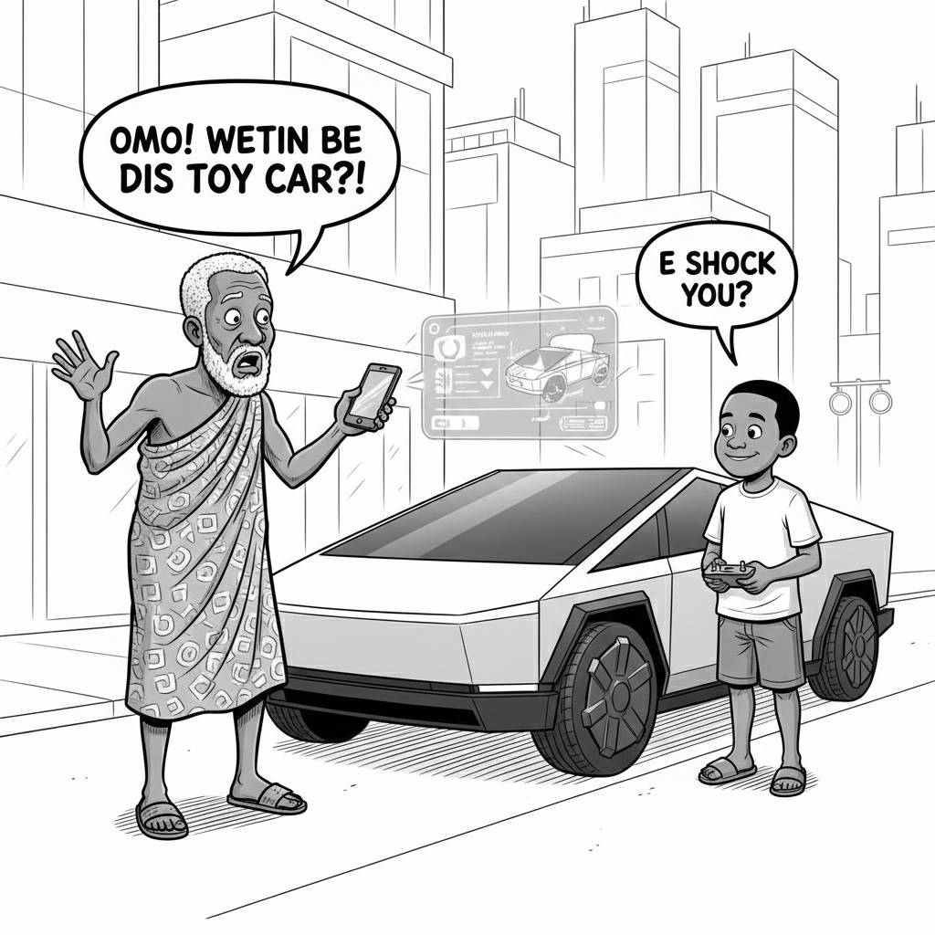 I tell Elder make we go for drive, he ask me why I carry am come meet giant toy. Baba never see this...