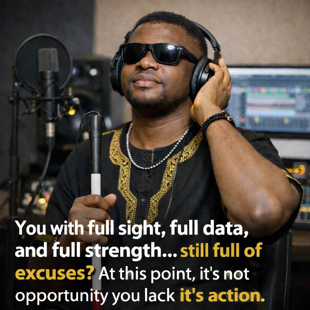You don't have any reason for being a failure.
A blind guy from Akwa Ibom entered a contest, came se...