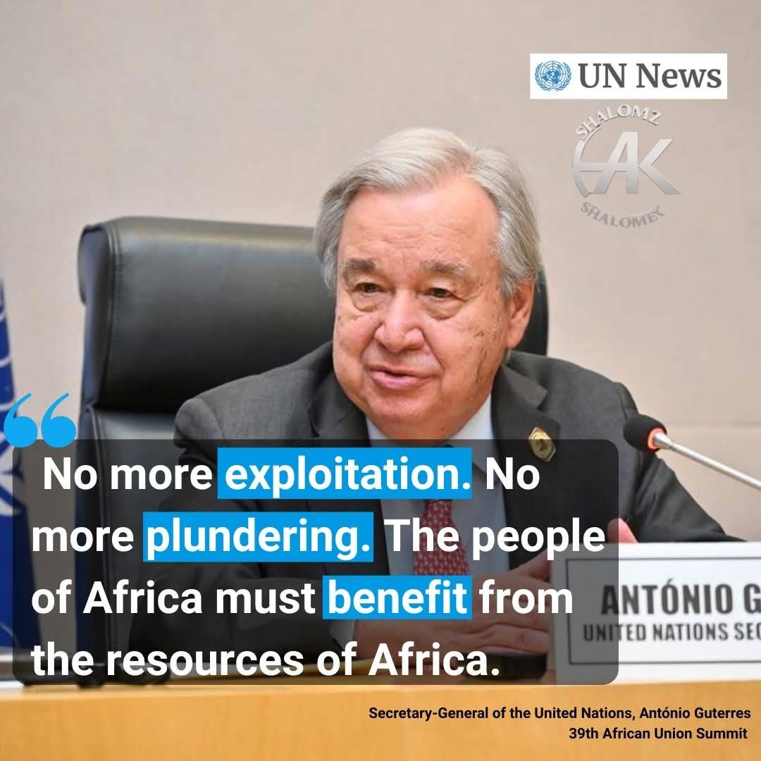 “No more exploitation. No more plundering. The people of Africa must benefit from the resources of A...