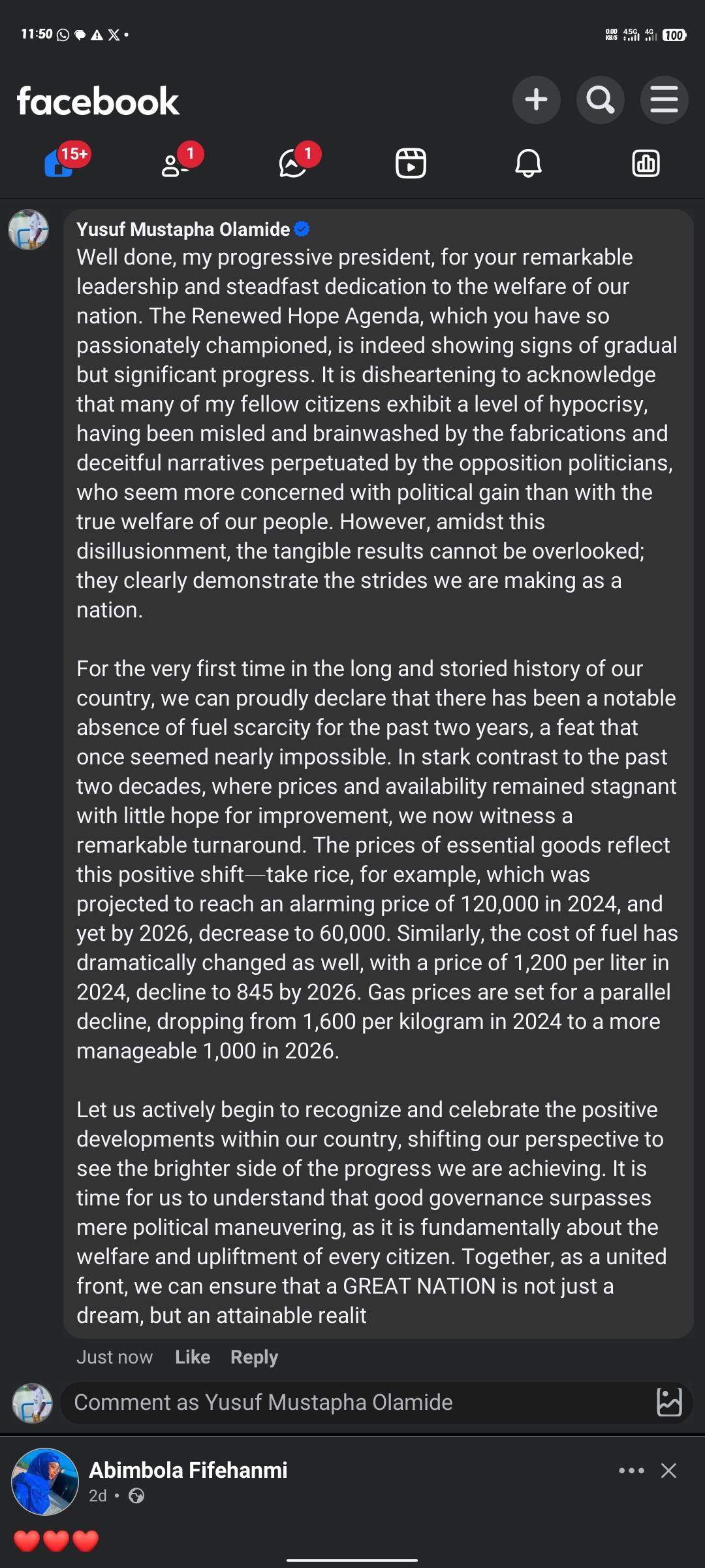 Post by Yusuf Mustapha olamide