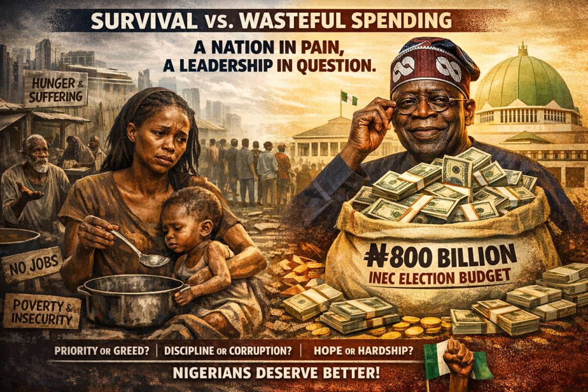 Survival Before Spending
Reports of ₦800 billion for elections at a time when Nigerians are battlin...