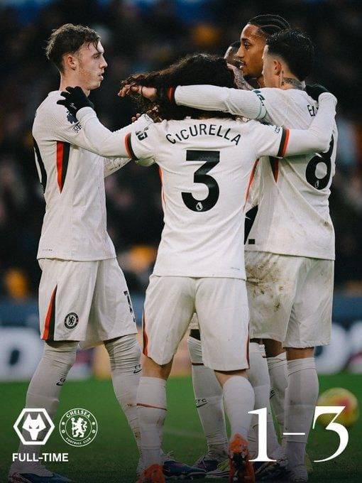 FT: Wolves 1-3 #Chelsea

Thoughts, Blues? 🔵