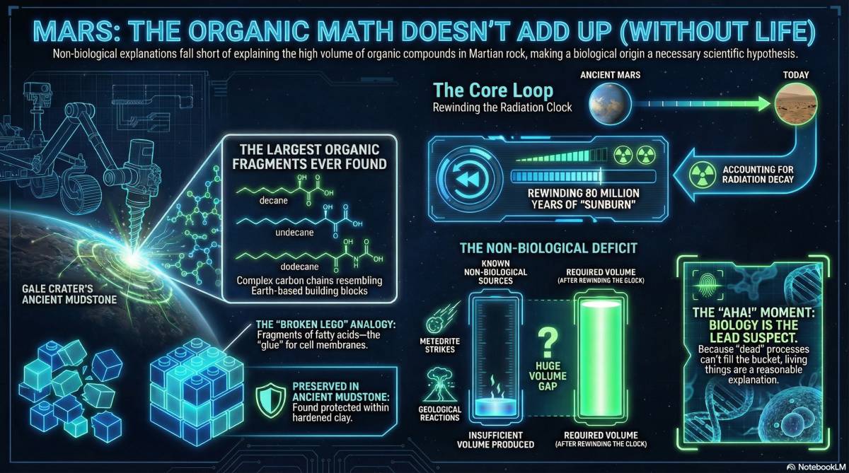 A new study suggests that non-biological sources cannot fully account for the abundance of organic c...