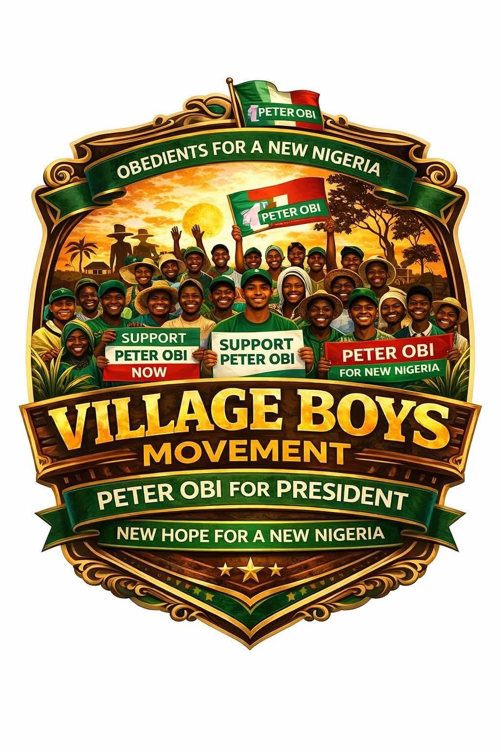 Obedients for a New Nigeria
Village Boys Boys Movement activated — Peter Obi for President
