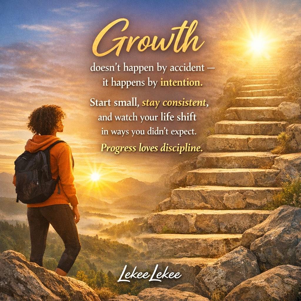 Growth doesn’t happen by accident — it happens by intention. Start small, stay consistent, and watch...