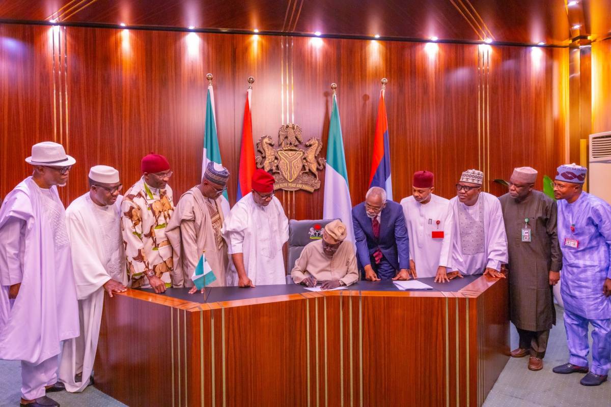 BREAKING: President Tinubu signs Amended Electoral Act 2026 into law at the presidential villa. Tinu...