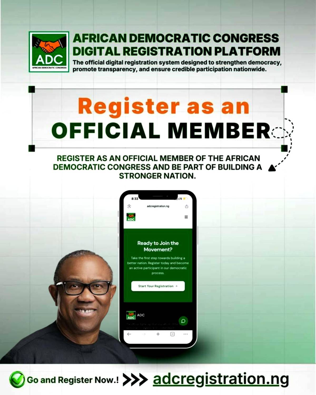 Register with ADC today...