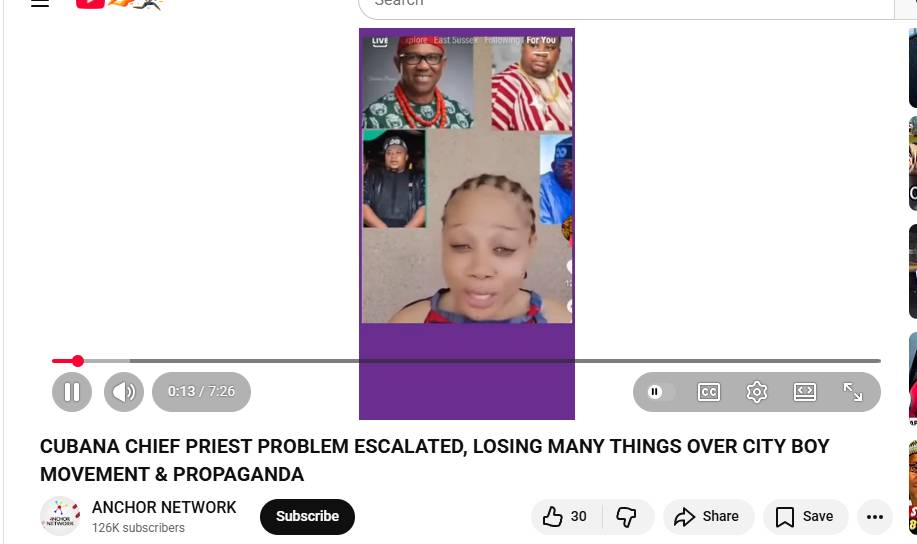 CUBANA CHIEF PRIEST PROBLEM ESCALATED, LOSING MANY THINGS OVER CITY BOY MOVEMENT & PROPAGANDA
http...