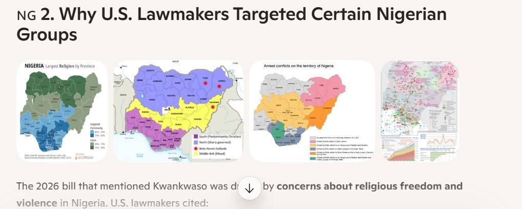 The 2026 bill that mentioned Kwankwaso was driven by concerns about religious freedom and violence i...