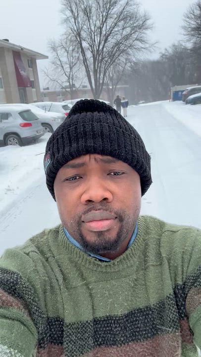 Freezing snow fall